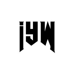 IYW letter logo design for technology company. IYW logo design black and white color combination. IYW logo, IYW vector, IYW design, IYW icon, IYW alphabet. IYW typography logo design.