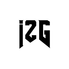 IZG letter logo design for technology company. IZG logo design black and white color combination. IZG logo, IZG vector, IZG design, IZG icon, IZG alphabet. IZG typography logo design.