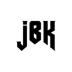 JBK letter logo design for technology company. JBK logo design black and white color combination. JBK logo, JBK vector, JBK design, JBK icon, JBK alphabet. JBK typography logo design.