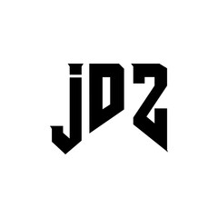 JDZ letter logo design for technology company. JDZ logo design black and white color combination. JDZ logo, JDZ vector, JDZ design, JDZ icon, JDZ alphabet. JDZ typography logo design.
