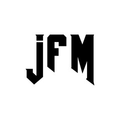 JFM letter logo design for technology company. JFM logo design black and white color combination. JFM logo, JFM vector, JFM design, JFM icon, JFM alphabet. JFM typography logo design.