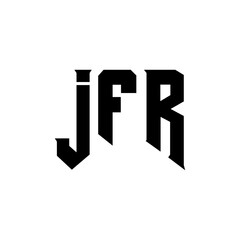 JFR letter logo design for technology company. JFR logo design black and white color combination. JFR logo, JFR vector, JFR design, JFR icon, JFR alphabet. JFR typography logo design.