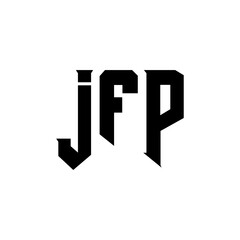 JFP letter logo design for technology company. JFP logo design black and white color combination. JFP logo, JFP vector, JFP design, JFP icon, JFP alphabet. JFP typography logo design.