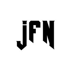 JFN letter logo design for technology company. JFN logo design black and white color combination. JFN logo, JFN vector, JFN design, JFN icon, JFN alphabet. JFN typography logo design.