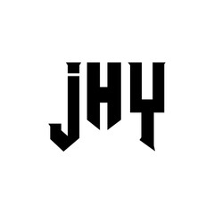 JHY letter logo design for technology company. JHY logo design black and white color combination. JHY logo, JHY vector, JHY design, JHY icon, JHY alphabet. JHY typography logo design.