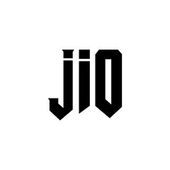 JIO letter logo design for technology company. JIO logo design black and white color combination. JIO logo, JIO vector, JIO design, JIO icon, JIO alphabet. JIO typography logo design.