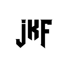 JKF letter logo design for technology company. JKF logo design black and white color combination. JKF logo, JKF vector, JKF design, JKF icon, JKF alphabet. JKF typography logo design.