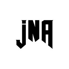 JNA letter logo design for technology company. JNA logo design black and white color combination. JNA logo, JNA vector, JNA design, JNA icon, JNA alphabet. JNA typography logo design.