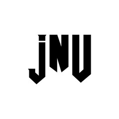 JNU letter logo design for technology company. JNU logo design black and white color combination. JNU logo, JNU vector, JNU design, JNU icon, JNU alphabet. JNU typography logo design.