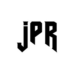 JPR letter logo design for technology company. JPR logo design black and white color combination. JPR logo, JPR vector, JPR design, JPR icon, JPR alphabet. JPR typography logo design.