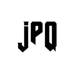JPQ letter logo design for technology company. JPQ logo design black and white color combination. JPQ logo, JPQ vector, JPQ design, JPQ icon, JPQ alphabet. JPQ typography logo design.
