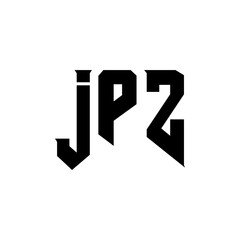 JPZ letter logo design for technology company. JPZ logo design black and white color combination. JPZ logo, JPZ vector, JPZ design, JPZ icon, JPZ alphabet. JPZ typography logo design.