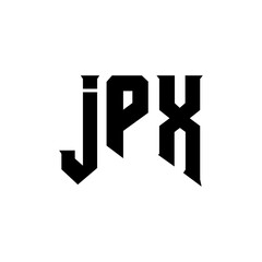 JPX letter logo design for technology company. JPX logo design black and white color combination. JPX logo, JPX vector, JPX design, JPX icon, JPX alphabet. JPX typography logo design.