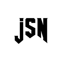 JSN letter logo design for technology company. JSN logo design black and white color combination. JSN logo, JSN vector, JSN design, JSN icon, JSN alphabet. JSN typography logo design.