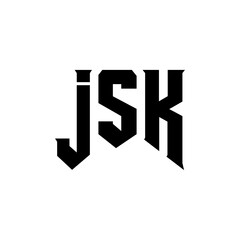 JSK letter logo design for technology company. JSK logo design black and white color combination. JSK logo, JSK vector, JSK design, JSK icon, JSK alphabet. JSK typography logo design.
