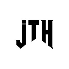 JTH letter logo design for technology company. JTH logo design black and white color combination. JTH logo, JTH vector, JTH design, JTH icon, JTH alphabet. JTH typography logo design.