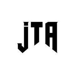 JTA letter logo design for technology company. JTA logo design black and white color combination. JTA logo, JTA vector, JTA design, JTA icon, JTA alphabet. JTA typography logo design.