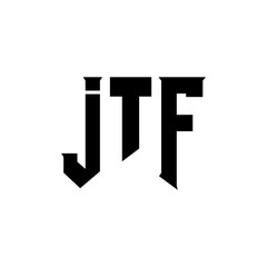 JTF letter logo design for technology company. JTF logo design black and white color combination. JTF logo, JTF vector, JTF design, JTF icon, JTF alphabet. JTF typography logo design.
