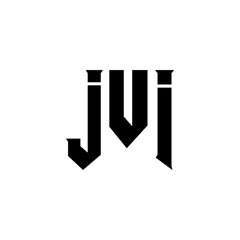 JVI letter logo design for technology company. JVI logo design black and white color combination. JVI logo, JVI vector, JVI design, JVI icon, JVI alphabet. JVI typography logo design.