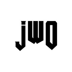 JWO letter logo design for technology company. JWO logo design black and white color combination. JWO logo, JWO vector, JWO design, JWO icon, JWO alphabet. JWO typography logo design.