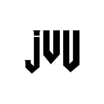 JVU letter logo design for technology company. JVU logo design black and white color combination. JVU logo, JVU vector, JVU design, JVU icon, JVU alphabet. JVU typography logo design.