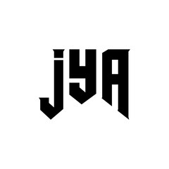 JYA letter logo design for technology company. JYA logo design black and white color combination. JYA logo, JYA vector, JYA design, JYA icon, JYA alphabet. JYA typography logo design.