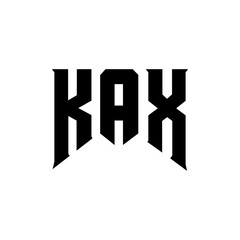 KAX letter logo design for technology company. KAX logo design black and white color combination. KAX logo, KAX vector, KAX design, KAX icon, KAX alphabet. KAX typography logo design.
