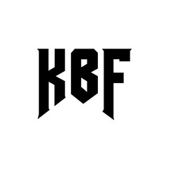 KBF letter logo design for technology company. KBF logo design black and white color combination. KBF logo, KBF vector, KBF design, KBF icon, KBF alphabet. KBF typography logo design.