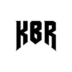 KBR letter logo design for technology company. KBR logo design black and white color combination. KBR logo, KBR vector, KBR design, KBR icon, KBR alphabet. KBR typography logo design.