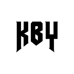 KBY letter logo design for technology company. KBY logo design black and white color combination. KBY logo, KBY vector, KBY design, KBY icon, KBY alphabet. KBY typography logo design.