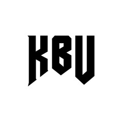 KBU letter logo design for technology company. KBU logo design black and white color combination. KBU logo, KBU vector, KBU design, KBU icon, KBU alphabet. KBU typography logo design.