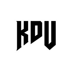 KDU letter logo design for technology company. KDU logo design black and white color combination. KDU logo, KDU vector, KDU design, KDU icon, KDU alphabet. KDU typography logo design.