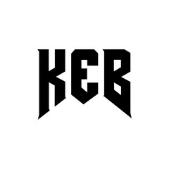 KEB letter logo design for technology company. KEB logo design black and white color combination. KEB logo, KEB vector, KEB design, KEB icon, KEB alphabet. KEB typography logo design.