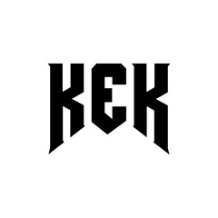 KEK letter logo design for technology company. KEK logo design black and white color combination. KEK logo, KEK vector, KEK design, KEK icon, KEK alphabet. KEK typography logo design.