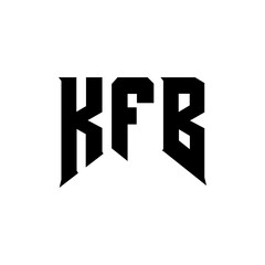 KFB letter logo design for technology company. KFB logo design black and white color combination. KFB logo, KFB vector, KFB design, KFB icon, KFB alphabet. KFB typography logo design.
