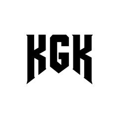 KGK letter logo design for technology company. KGK logo design black and white color combination. KGK logo, KGK vector, KGK design, KGK icon, KGK alphabet. KGK typography logo design.