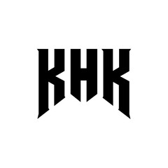 KHK letter logo design for technology company. KHK logo design black and white color combination. KHK logo, KHK vector, KHK design, KHK icon, KHK alphabet. KHK typography logo design.