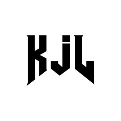 KJL letter logo design for technology company. KJL logo design black and white color combination. KJL logo, KJL vector, KJL design, KJL icon, KJL alphabet. KJL typography logo design.