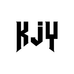 KJY letter logo design for technology company. KJY logo design black and white color combination. KJY logo, KJY vector, KJY design, KJY icon, KJY alphabet. KJY typography logo design.