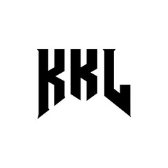 KKL letter logo design for technology company. KKL logo design black and white color combination. KKL logo, KKL vector, KKL design, KKL icon, KKL alphabet. KKL typography logo design.