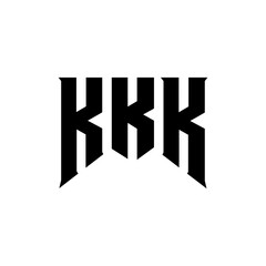 KKK letter logo design for technology company. KKK logo design black and white color combination. KKK logo, KKK vector, KKK design, KKK icon, KKK alphabet. KKK typography logo design.