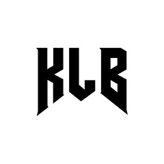 KLB letter logo design for technology company. KLB logo design black and white color combination. KLB logo, KLB vector, KLB design, KLB icon, KLB alphabet. KLB typography logo design.