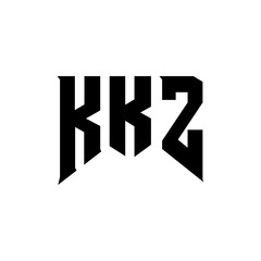 KKZ letter logo design for technology company. KKZ logo design black and white color combination. KKZ logo, KKZ vector, KKZ design, KKZ icon, KKZ alphabet. KKZ typography logo design.