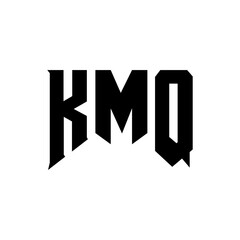 KMQ letter logo design for technology company. KMQ logo design black and white color combination. KMQ logo, KMQ vector, KMQ design, KMQ icon, KMQ alphabet. KMQ typography logo design.
