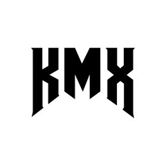 KMX letter logo design for technology company. KMX logo design black and white color combination. KMX logo, KMX vector, KMX design, KMX icon, KMX alphabet. KMX typography logo design.