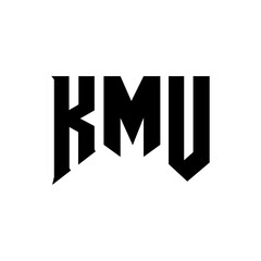 KMU letter logo design for technology company. KMU logo design black and white color combination. KMU logo, KMU vector, KMU design, KMU icon, KMU alphabet. KMU typography logo design.