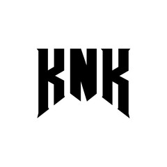KNK letter logo design for technology company. KNK logo design black and white color combination. KNK logo, KNK vector, KNK design, KNK icon, KNK alphabet. KNK typography logo design.