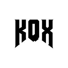 KQX letter logo design for technology company. KQX logo design black and white color combination. KQX logo, KQX vector, KQX design, KQX icon, KQX alphabet. KQX typography logo design.