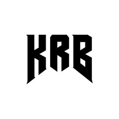 KRB letter logo design for technology company. KRB logo design black and white color combination. KRB logo, KRB vector, KRB design, KRB icon, KRB alphabet. KRB typography logo design.