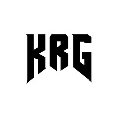 KRG letter logo design for technology company. KRG logo design black and white color combination. KRG logo, KRG vector, KRG design, KRG icon, KRG alphabet. KRG typography logo design.